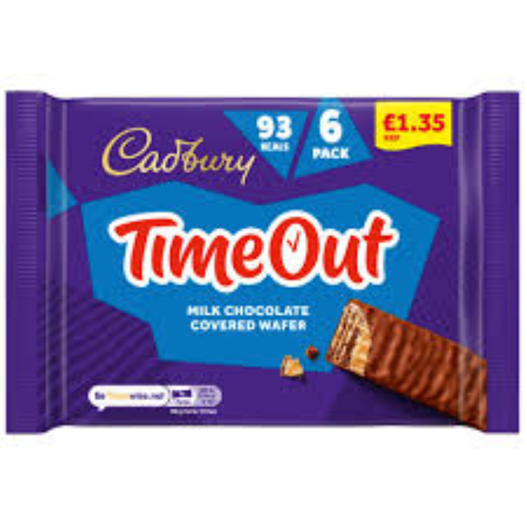 CADBURY TIMEOUT 6PK 150G